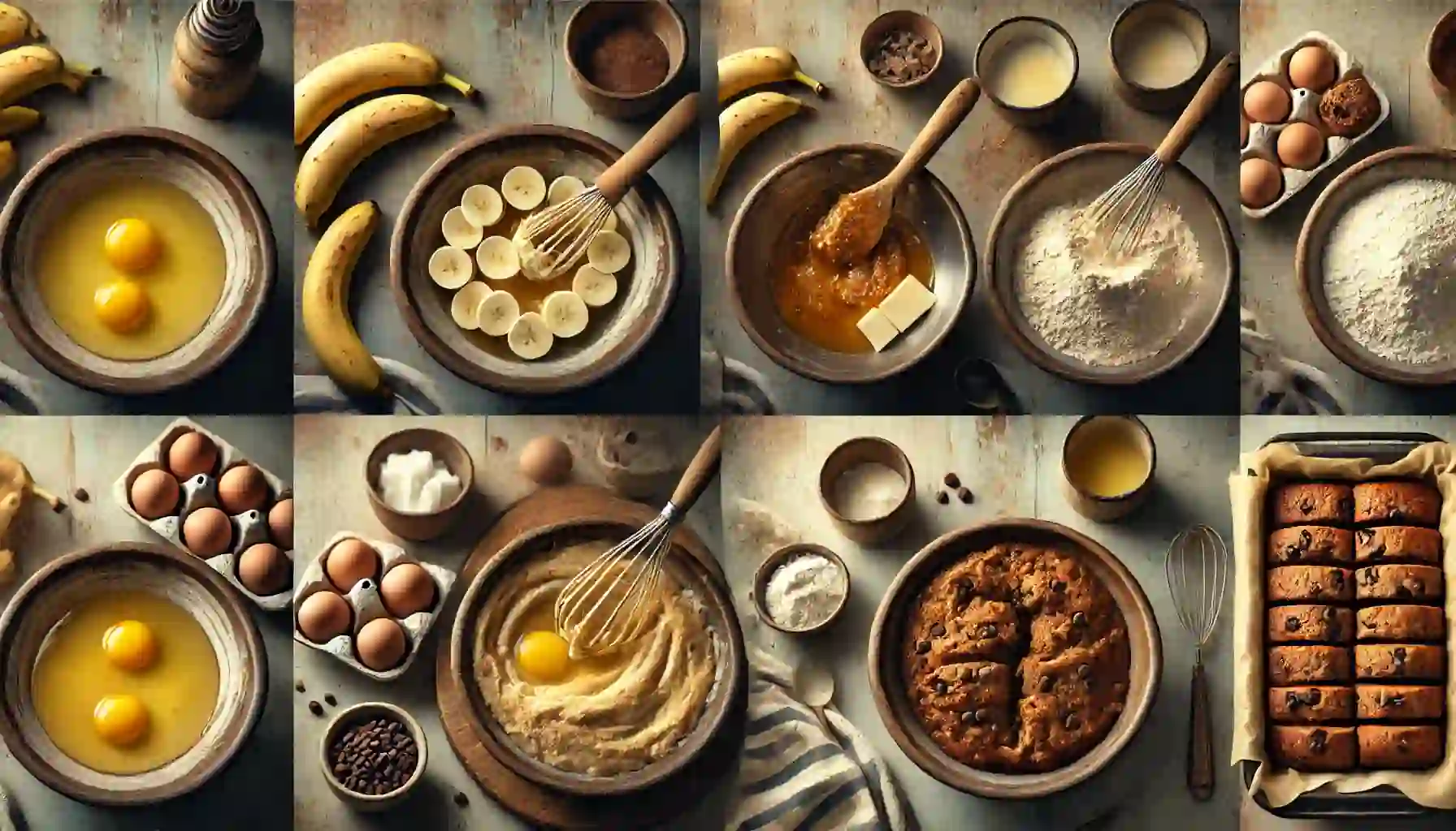 Banana bread loaf with chocolate chip topping