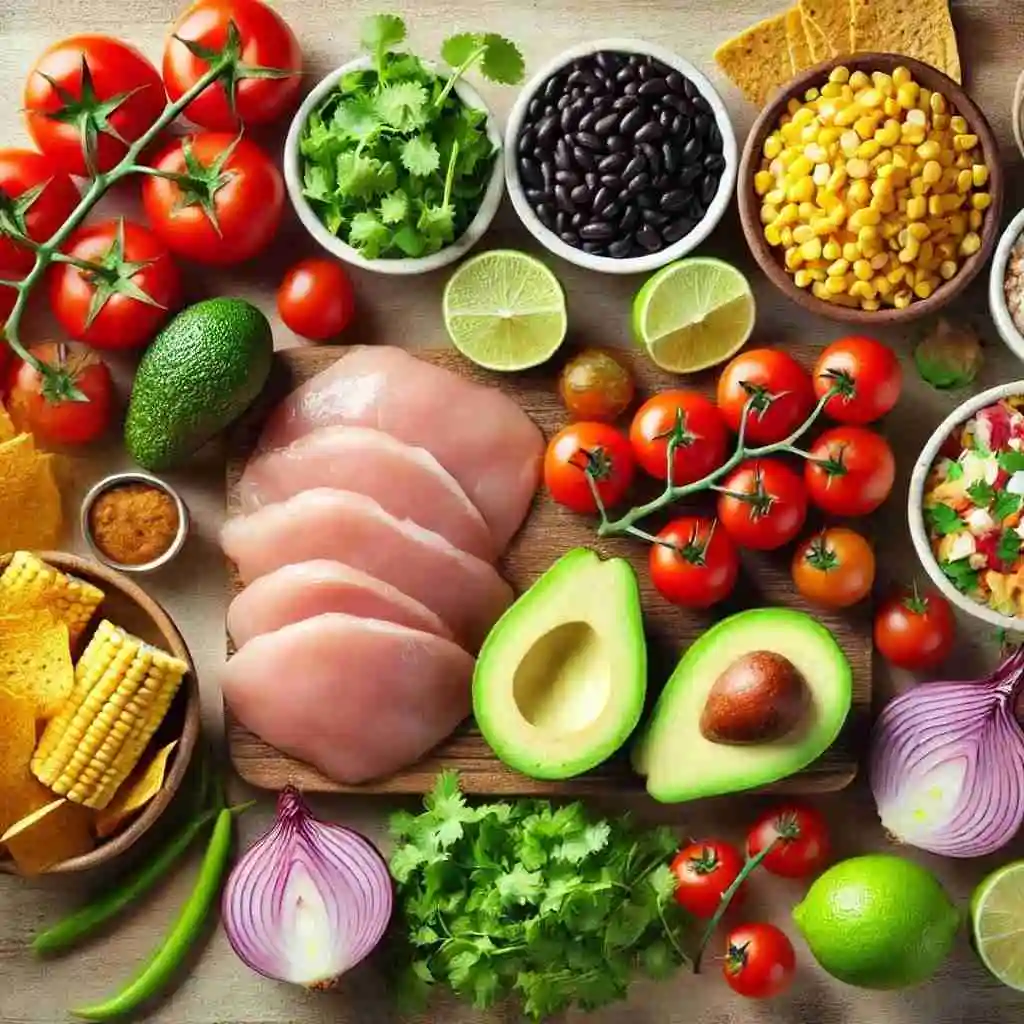 Mexican Chicken salad ingredients