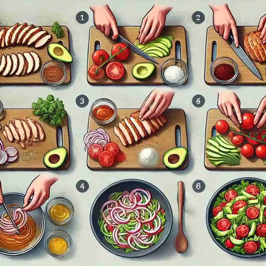 Mexican salad step by step