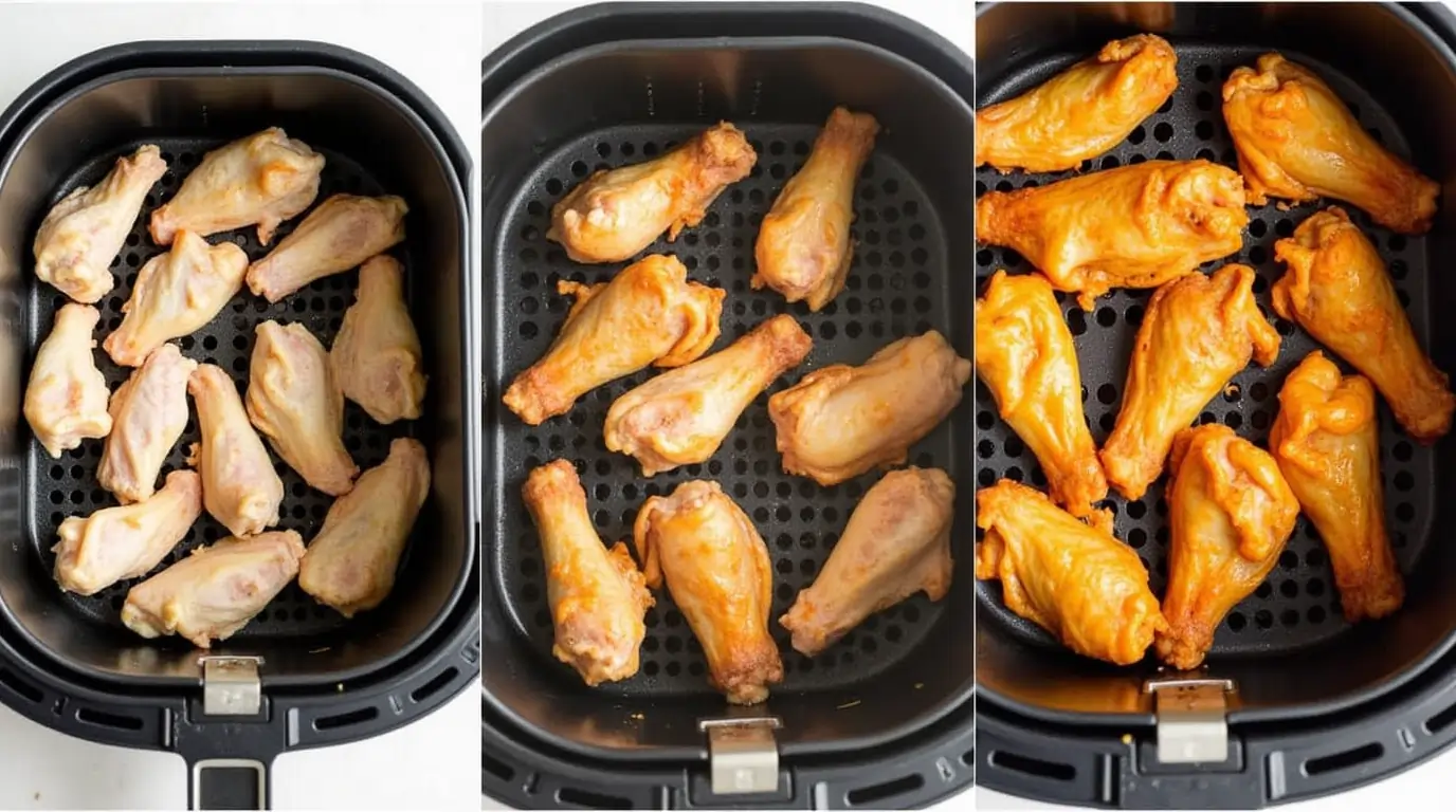 how to cook frozen chicken wings in air fryer step by step